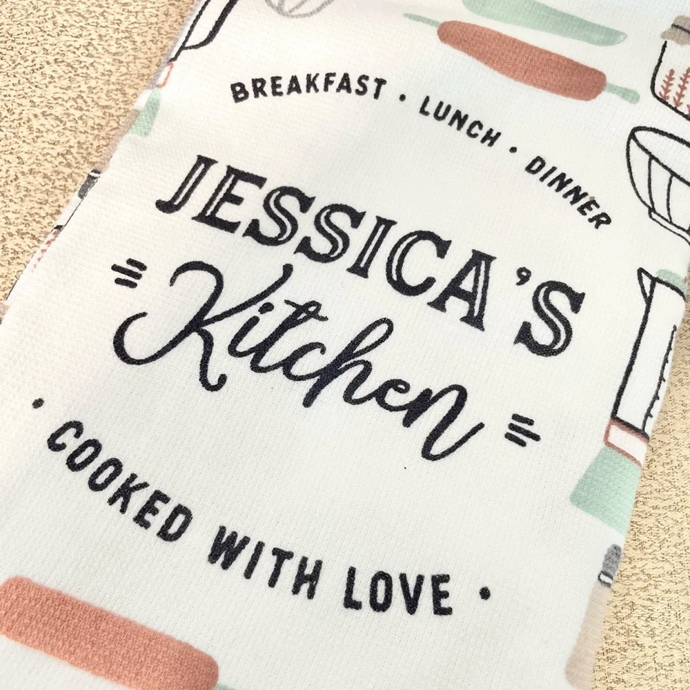 NWT Set of 2 Personalized JESSICA’S KITCHEN Towels